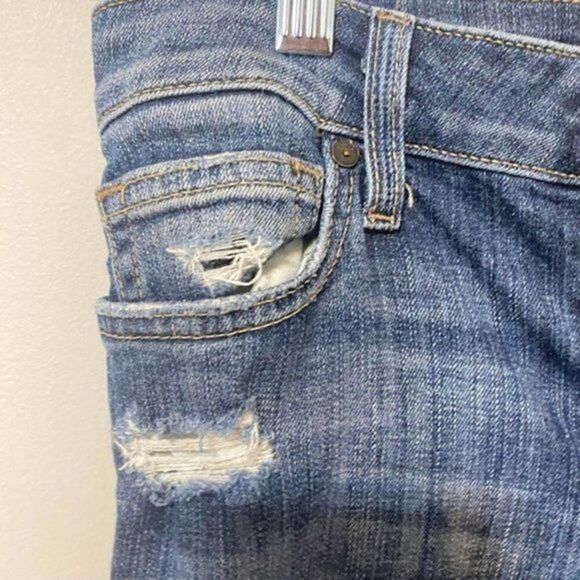 Joe's Jeans Kelly Distressed Medium Wash Blue Denim The Skinny Jeans Size 27 - Picture 4 of 13